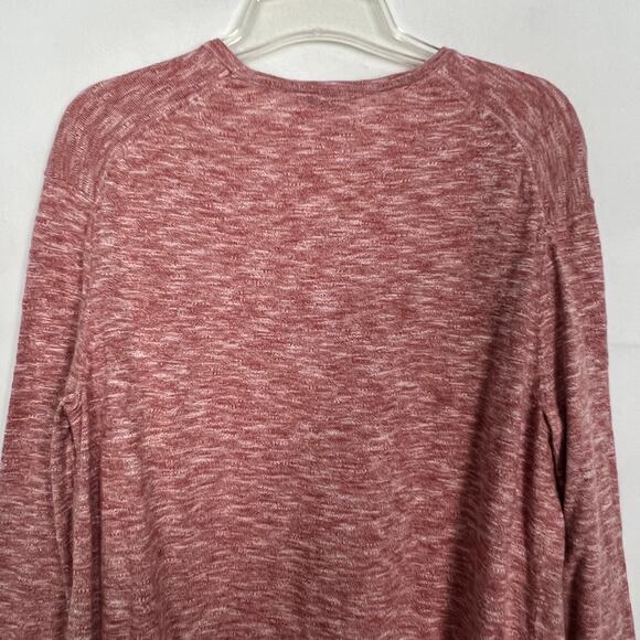 Madewell Space-Dye Blush Pink Open Front Long Cardigan Size Medium - Picture 7 of 12